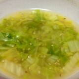 白菜と胡麻のとろとろ中華スープ